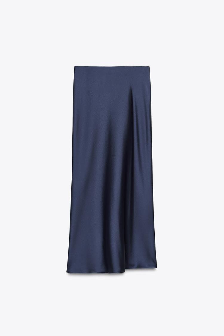 ZARA -  SAIA MIDI ACETINADA